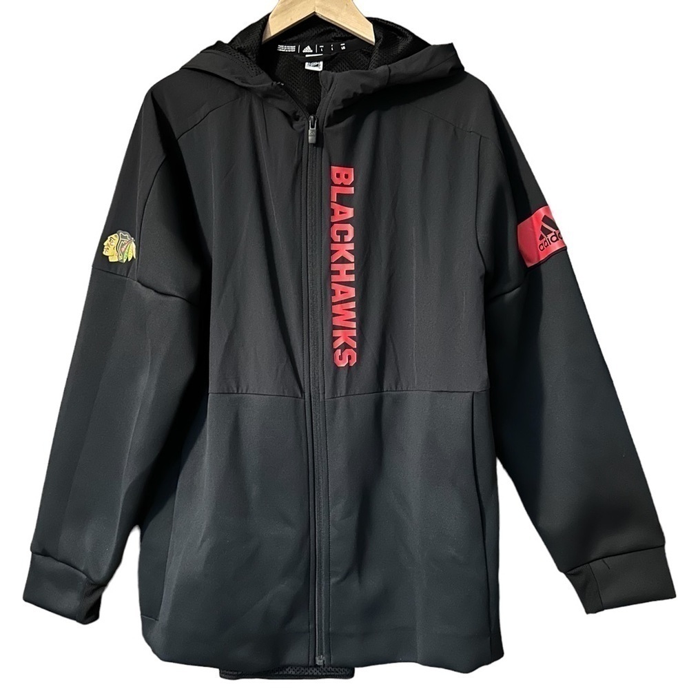 adidas NHL Chicago Blackhawks Game Mode Full Zip Jacket. Size Large